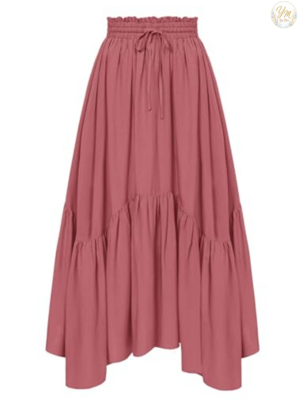 Renaissance Maxi Skirt Flowy High Waist A-Line with Pockets